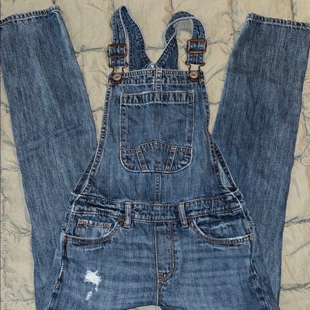 Youth Girls Blue Denim Overalls Gap brand size M